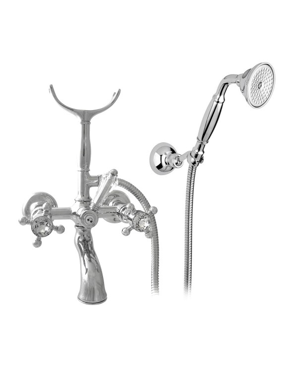 Смеситель для ванны настенный с двойным душем Nicolazzi Half Dome Crystal / 1402**93 1 Смеситель для ванны настенный с двойным душем Nicolazzi Half Dome Crystal / 1402**93