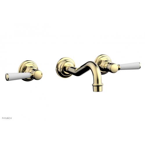 Смеситель для раковины на стену - Satin White Lever Handels 161-13 Phylrich Henri