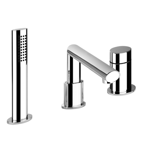 Смеситель для ванны с душем набортный Gessi Ovale / 23037