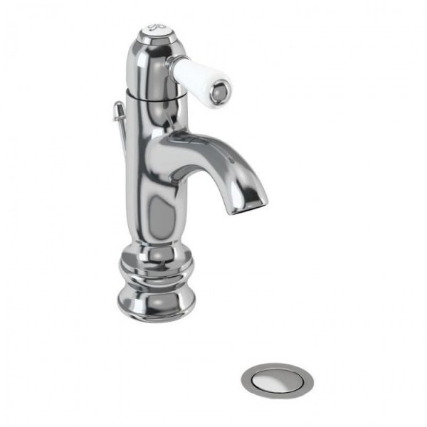 Смеситель для раковины Burlington на 1 отверстие Regent, с донным клапаном, хром