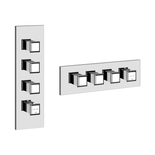 Смеситель для душа встраиваемый Gessi Eleganza / 43105+46206