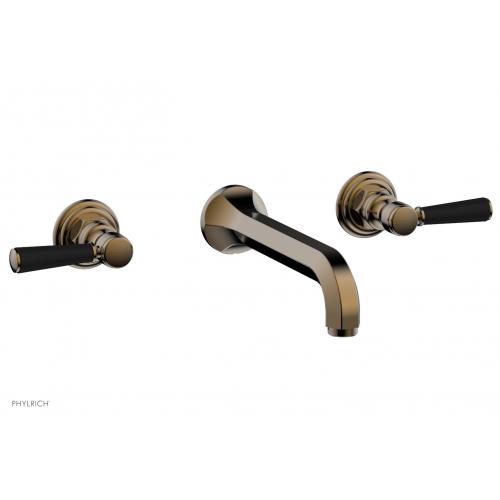 Смеситель для раковины на стену - Satin Black Lever Handles 500-13 Phylrich Hex Traditional