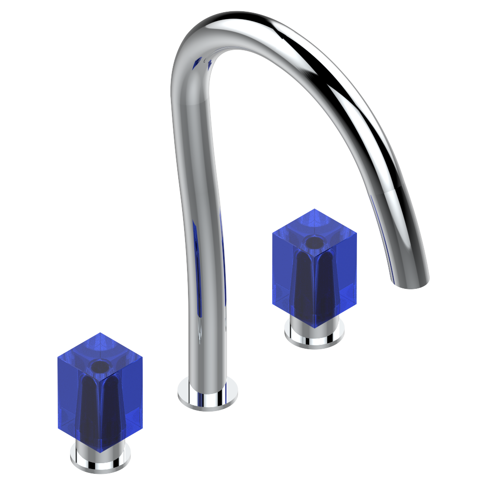 Смеситель для раковины набортный THG Beyond Crystal - blue crystal / U6K-152/US