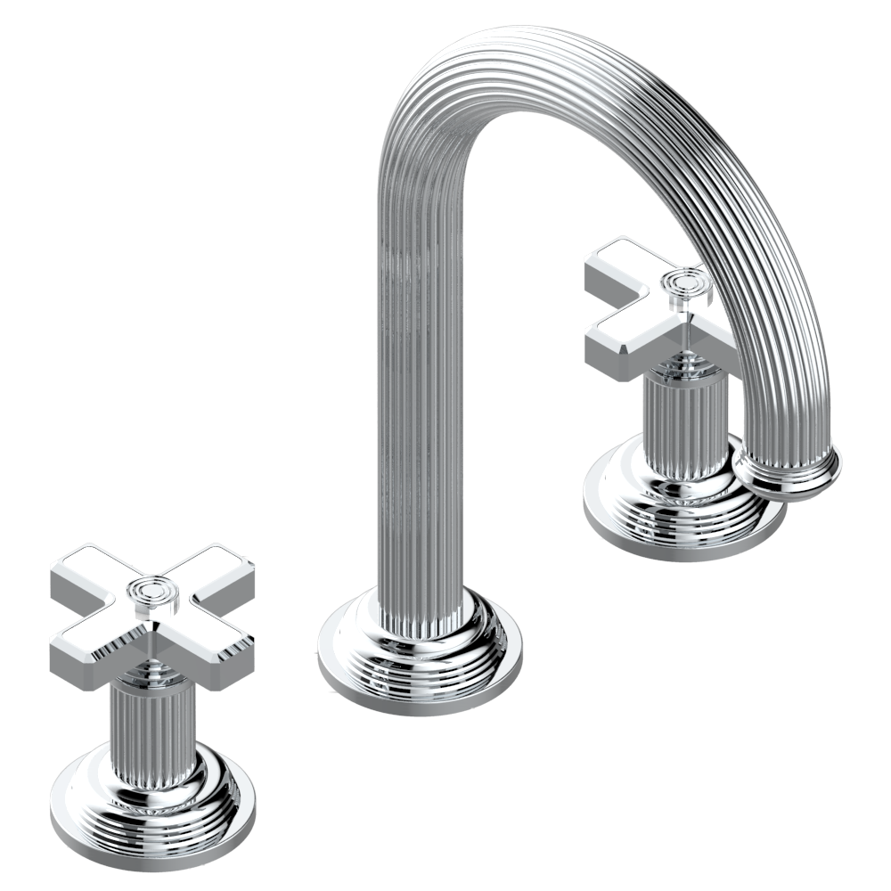 Смеситель для раковины набортный THG Grand Central croisillon onyx blanc / U9R-152M/US