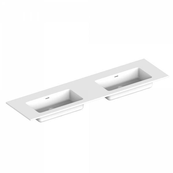 Встраиваемая двойная Раковина THG со столешницей BIRDY SLIM 180,5 x 51,5 x 1,5 см