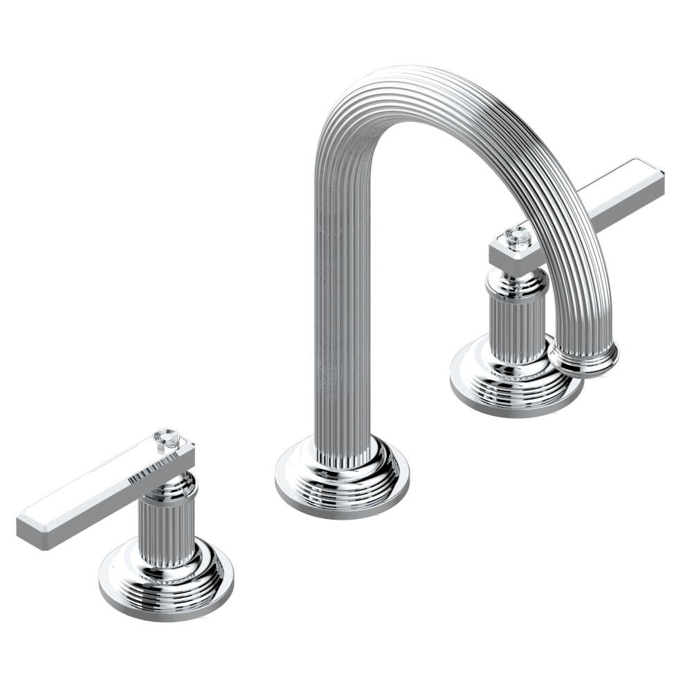 Смеситель для раковины набортный THG Grand central with white onyx lever handle / U9S-152M/US