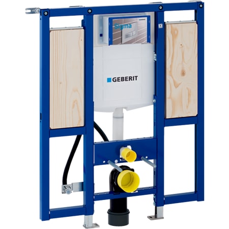 Инсталляция Geberit Duofix для подвесного унитаза, 112 см, со смывным бачком скрытого монтажа Sigma 12 см, для лиц с ограниченными возможностями, для поручней и опор