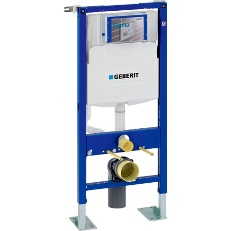 Инсталляция Geberit Duofix для подвесного унитаза, 112 см, со смывным бачком скрытого монтажа Sigma 12 см, отдельно стоящий