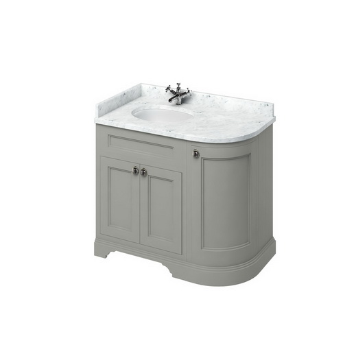 Угловая тумба со столешницей Burlington 100см, левосторонняя FC2O + BC98L