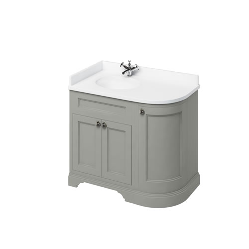 Угловая тумба со столешницей Burlington 100см, левосторонняя FC2O + BW98L