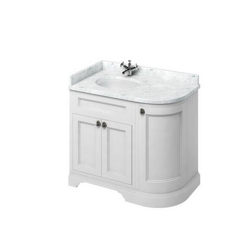 Угловая тумба со столешницей Burlington 100см, левосторонняя FC2W + BC98L