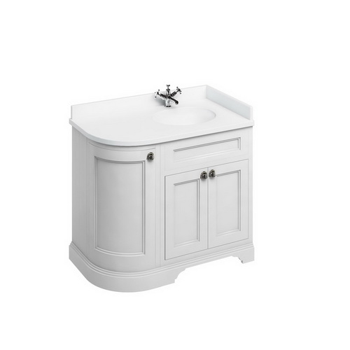 Угловая тумба со столешницей Burlington 100см, правосторонняя FC3W + BW98R