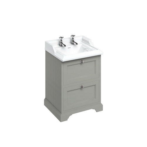Тумба под раковину с выдвижными ящиками Burlington FF9O + B15 2TH 65см