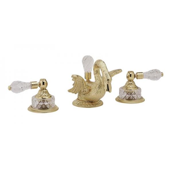 Смеситель для раковины Cut Crystal Lever Handles K183 Phylrich Swan