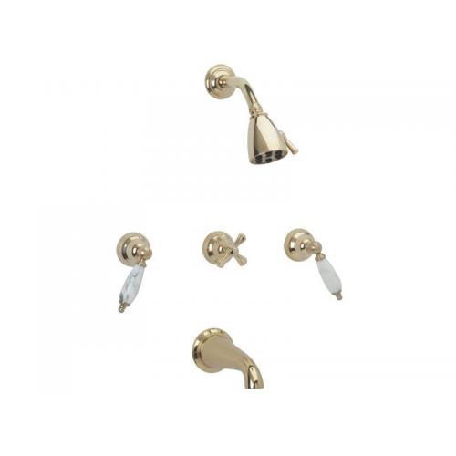 Душевой комплект встраиваемый White Marble Lever Handles K2158B Phylrich Carrara