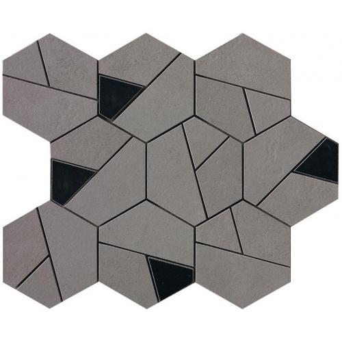 Керамогранит декор Atlas Concorde BOOST Smoke Mosaico Hex Black