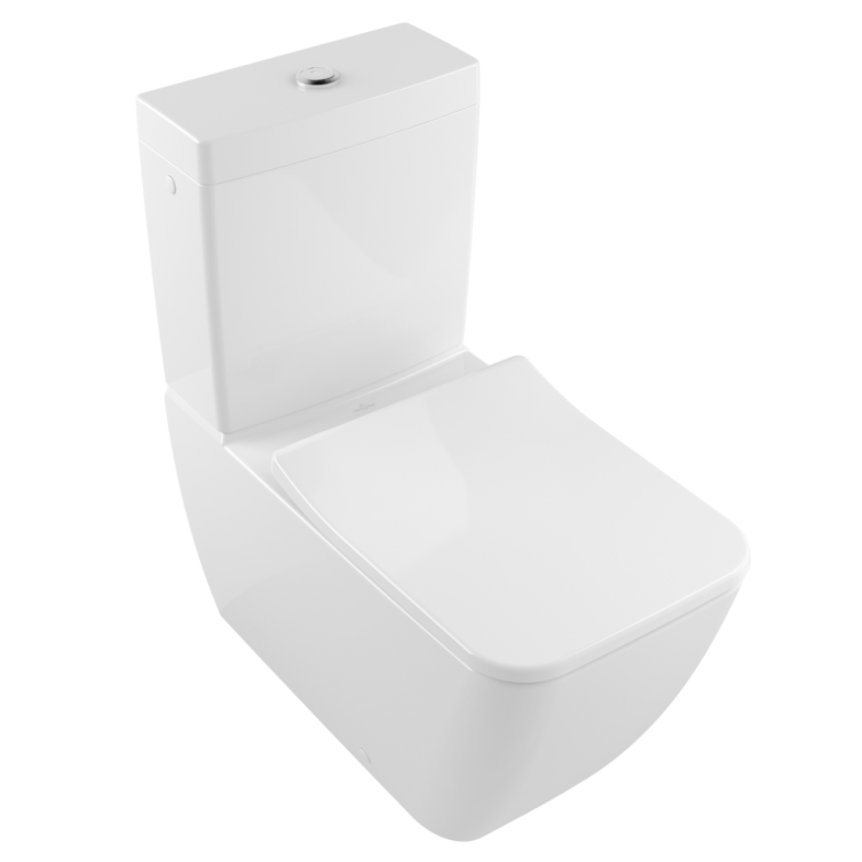 Унитаз-компакт напольный Villeroy&Boch Venticello 4612R0 с открытым смывным краем (прямоугольная модель)