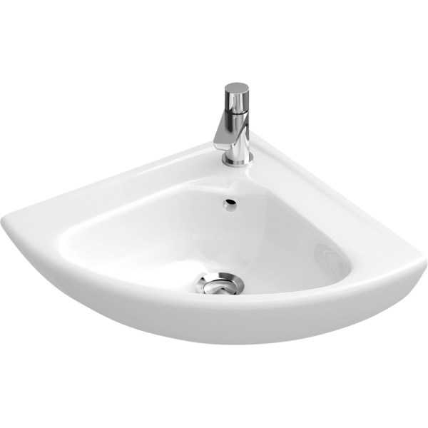 Угловая раковина Villeroy&Boch O.novo 732740 компактная (закругленная модель)