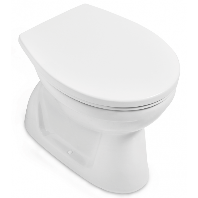 Унитаз напольный Villeroy&Boch O.novo 7618R1 с открытым смывным краем (округлая модель)