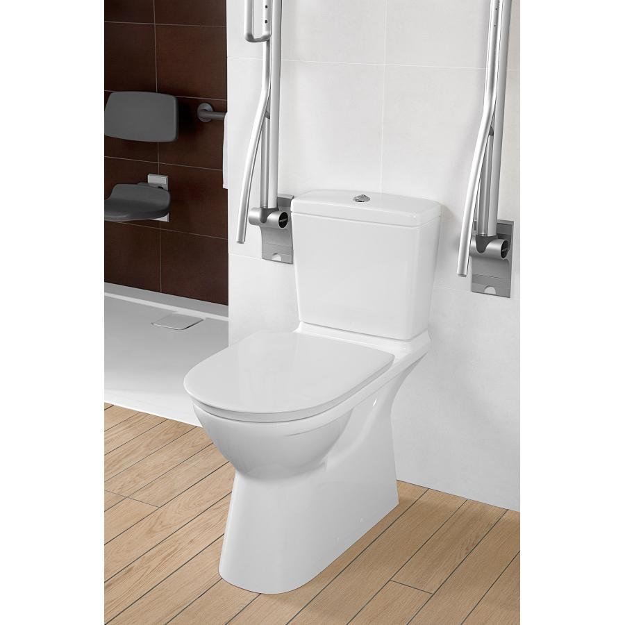 Унитаз-компакт напольный Villeroy&Boch O.novo Vita 4620R0 с открытым смывным краем Vita (округлая модель)