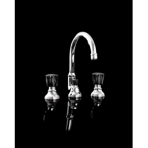 Смеситель для раковины Devon&Devon Black Morris DDMRBL301A на 3 отверстия