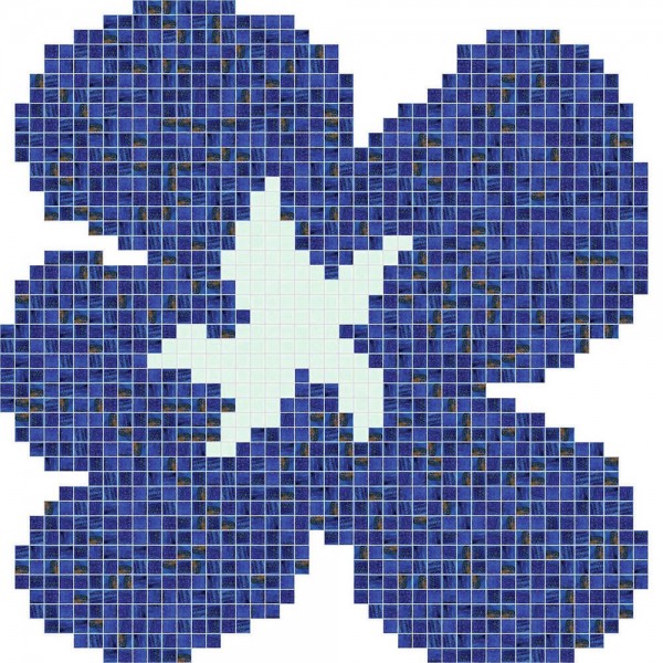 Мозаика Bisazza Fiore Blu Grande