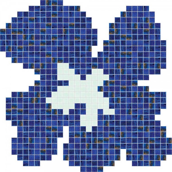 Мозаика Bisazza Fiore Blu Medio