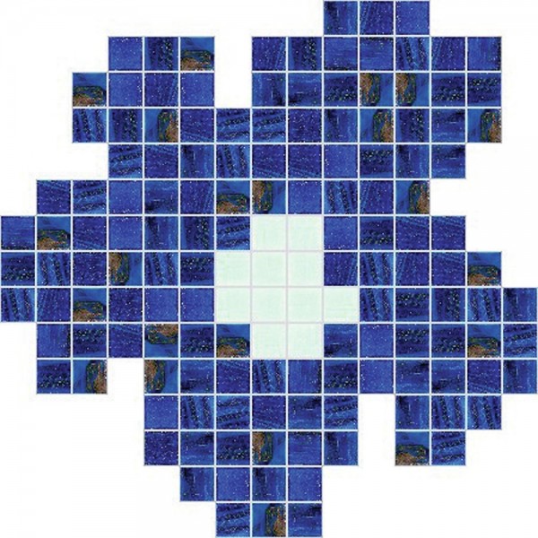 Мозаика Bisazza Fiore Blu Piccolo