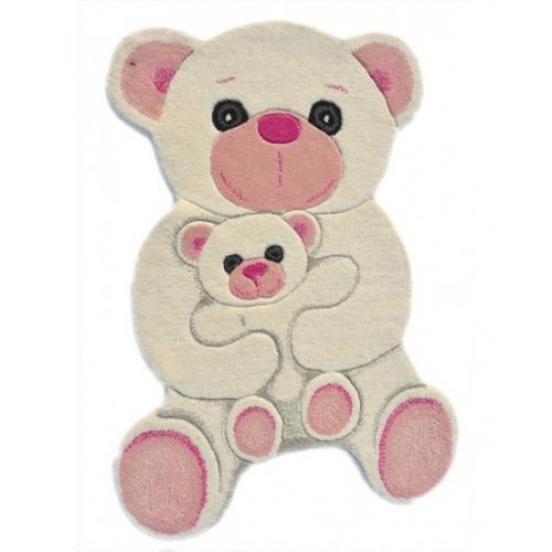 Коврик детский Sitap Animals Polar Bear Ivory/pink