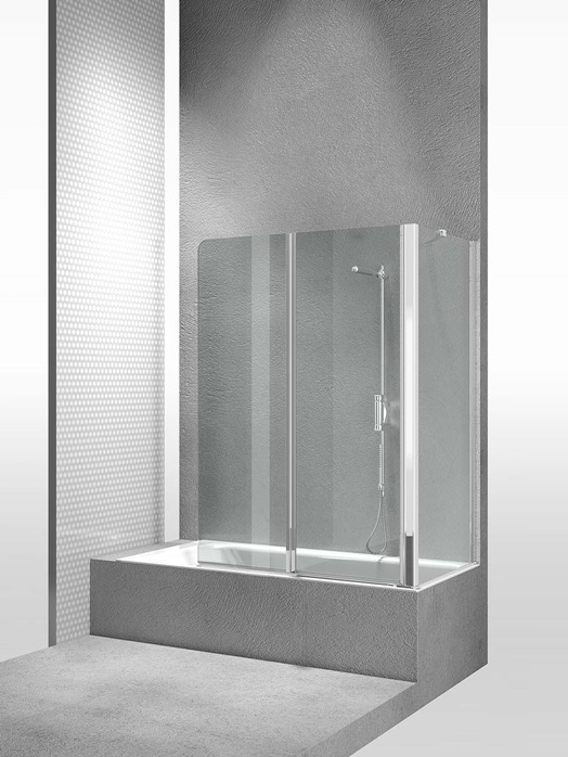 Перегородка душевая для ванны Vismaravetro Bathscreens NP+SI 1 Перегородка душевая для ванны Vismaravetro Bathscreens NP+SI