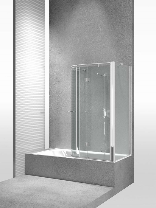 Перегородка душевая для ванны Vismaravetro Bathscreens SR+SE 1 Перегородка душевая для ванны Vismaravetro Bathscreens SR+SE