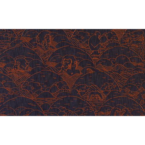 Обои Arte Moooi Wallcovering Tokyo Blue Indigo Macaque MO3000