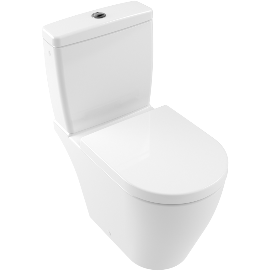 Унитаз-компакт напольный Villeroy&Boch Avento с открытым смывным краем (округлая модель)