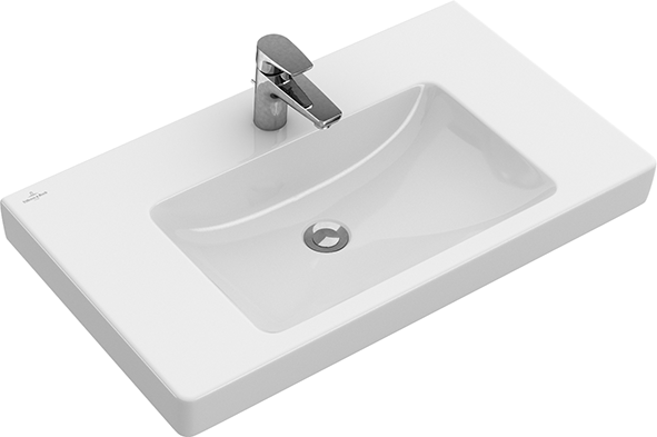 Раковина Villeroy&Boch Subway 2.0 717580 для установки на тумбу (прямоугольная модель)