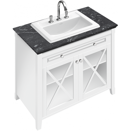 Тумба под раковину Villeroy&Boch Hommage 8980A1 с раковиной (прямоугольная версия)